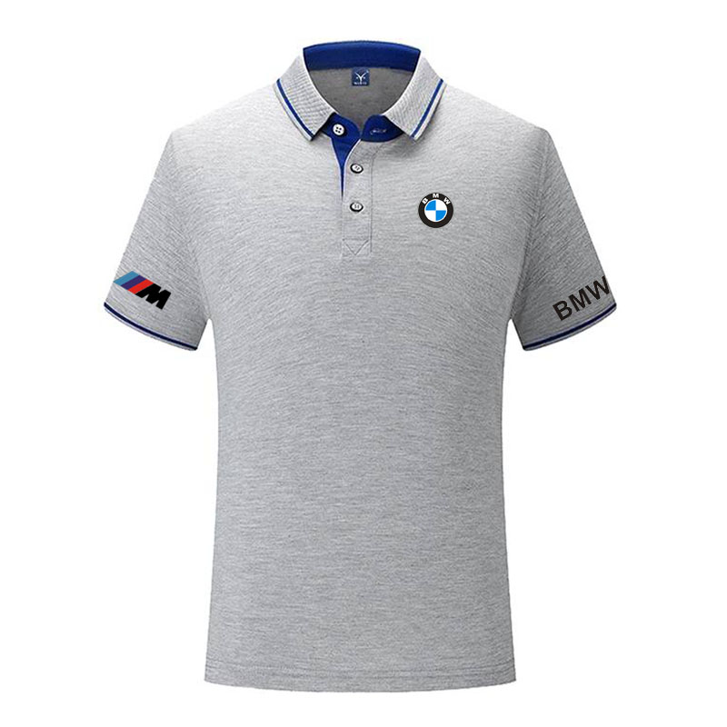 2022 Polo BMW Motorsport Coton Homme Respirant Col Contrasté Manche Courte